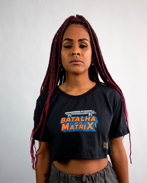 camiseta cropped batalha da matrix banco preta
