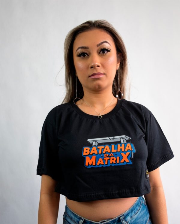 camiseta cropped batalha da matrix banco preta