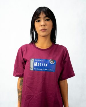 camiseta matrix placa de rua
